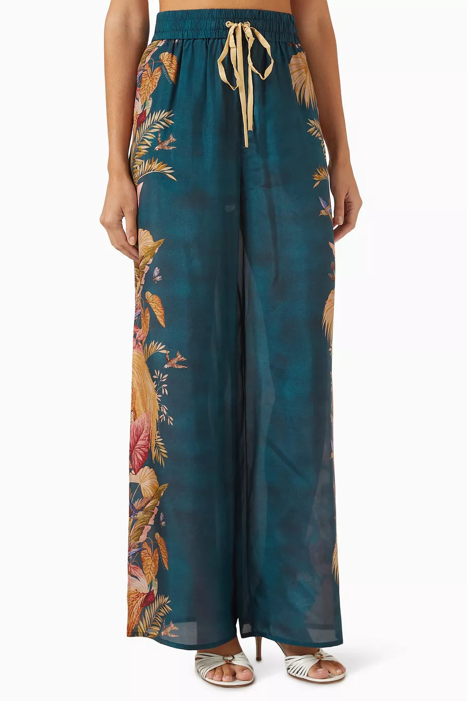Relaxed-fit Pants in Silk