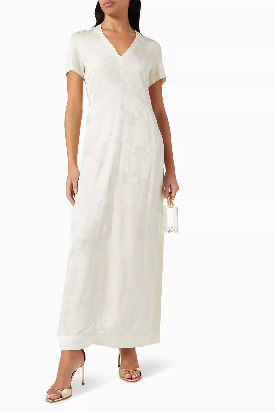 Drape Dress in Silk-linen