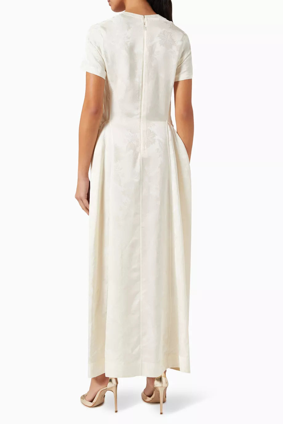 Drape Dress in Silk-linen