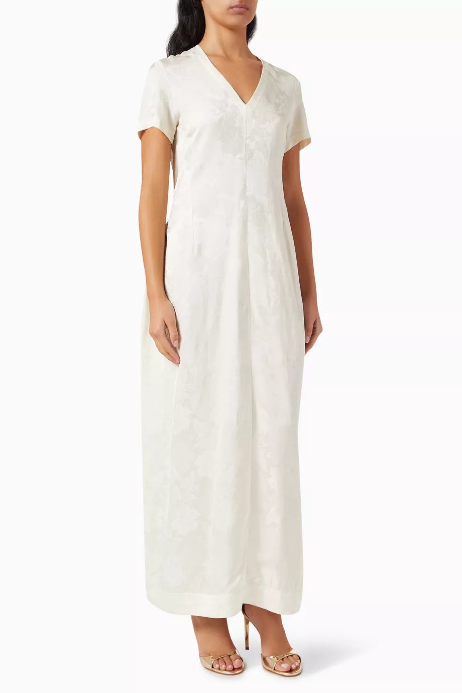 Drape Dress in Silk-linen